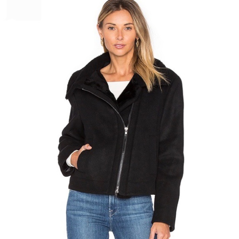 Vince Shearling Bomber Coat